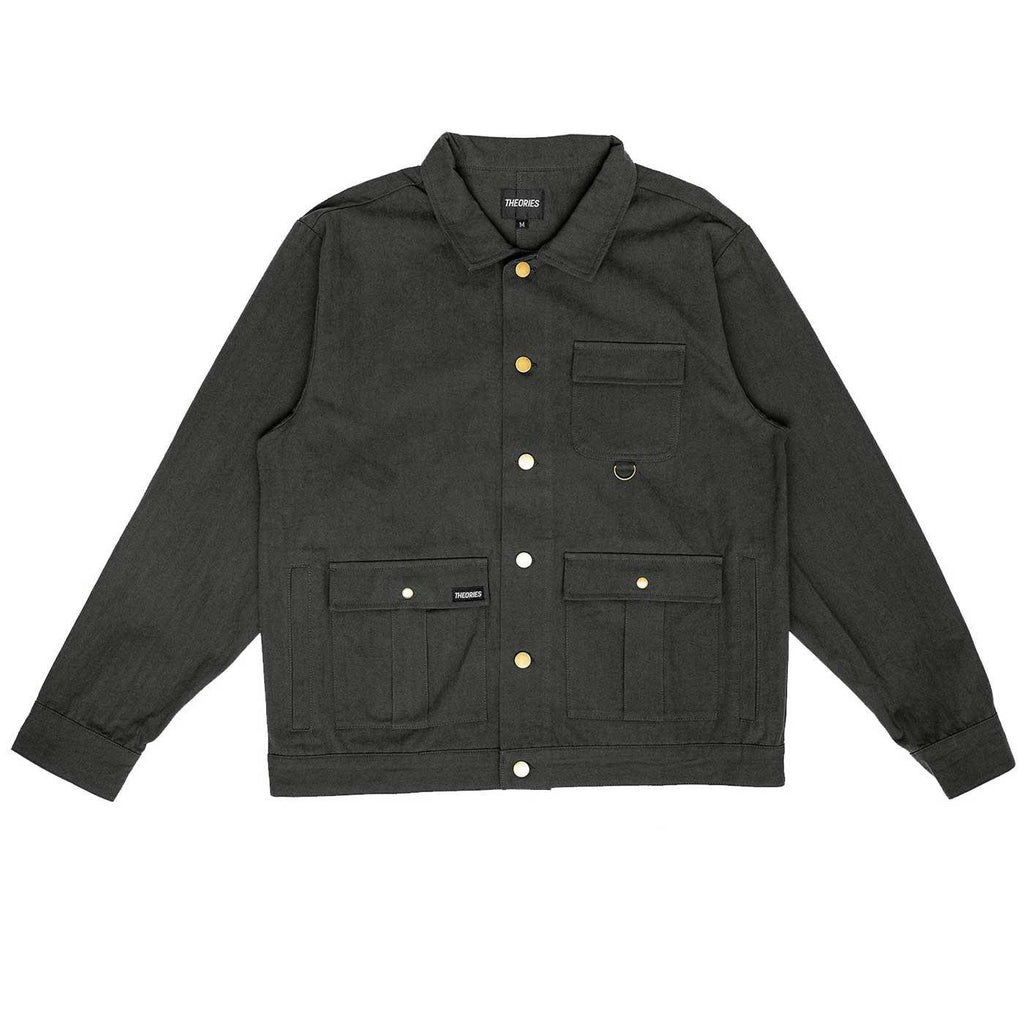 Theories Herringbone Hunting Jacket Black  Theories   