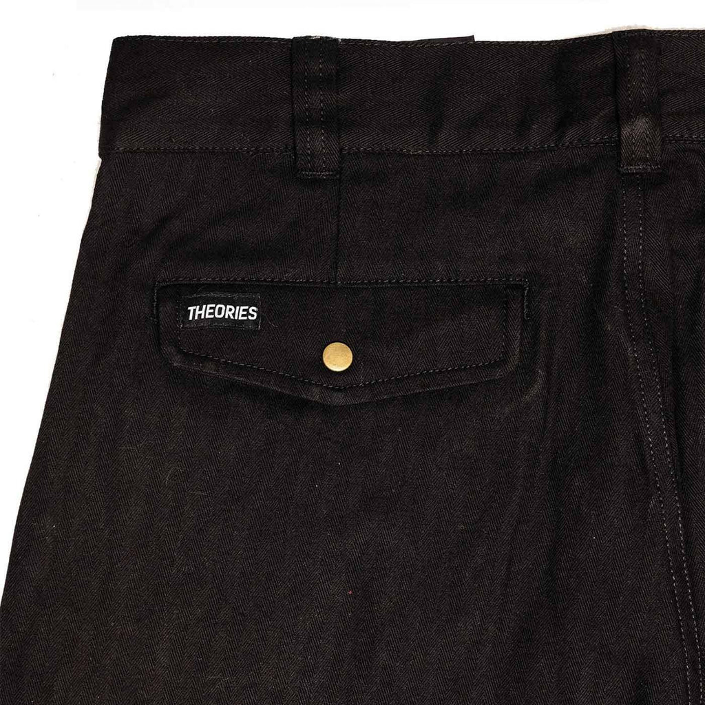 Theories Herringbone Hunting Trousers Black  Theories   