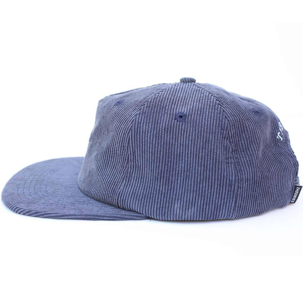 Theories Lantern Corduroy Strap Back Cap Navy  Theories   