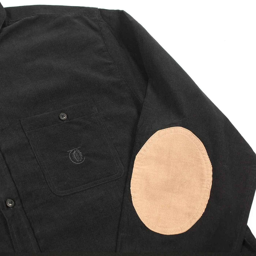 Theories Utility Cord Button Down Shirt Black  Theories   