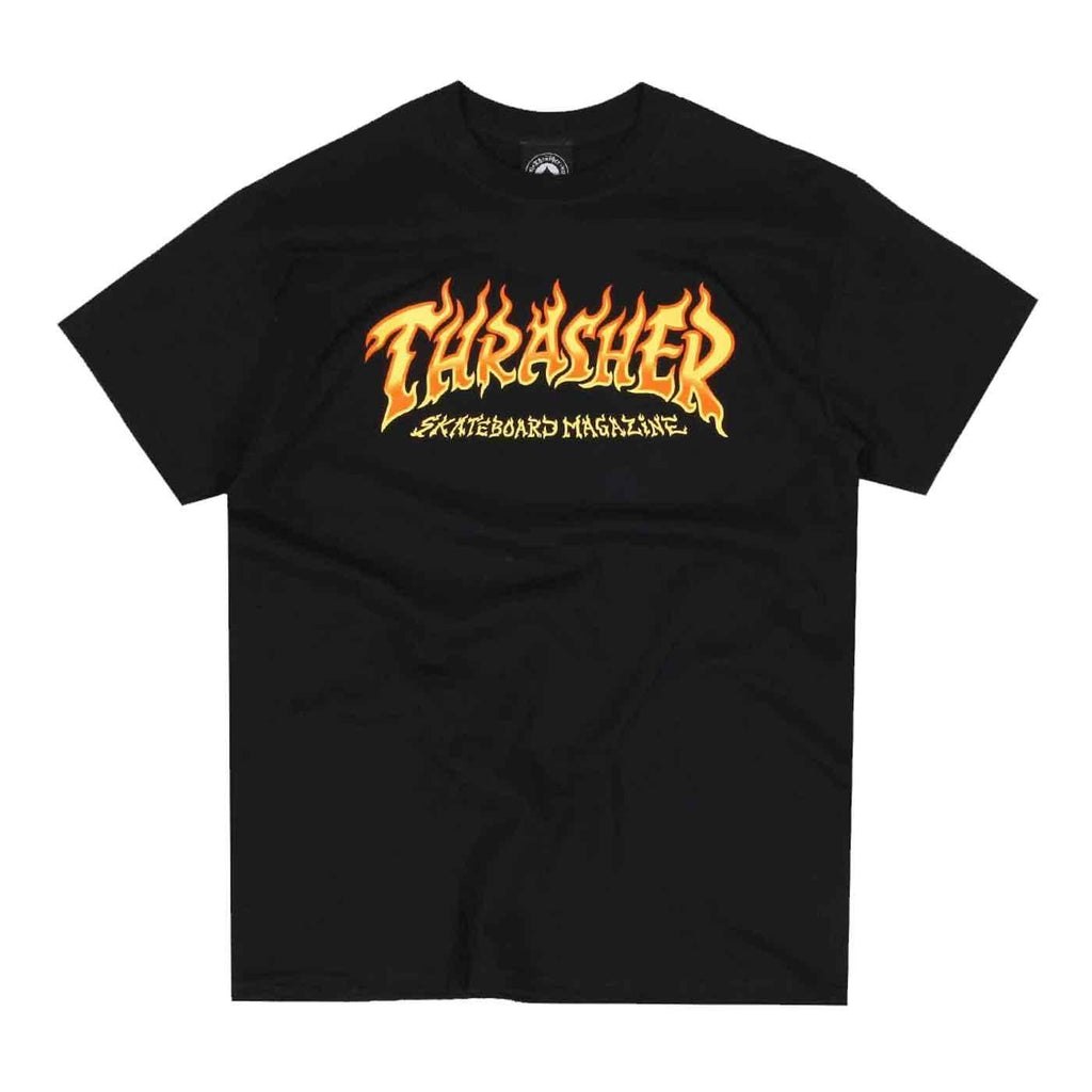 Thrasher Fire Logo T-Shirt Black  Thrasher   