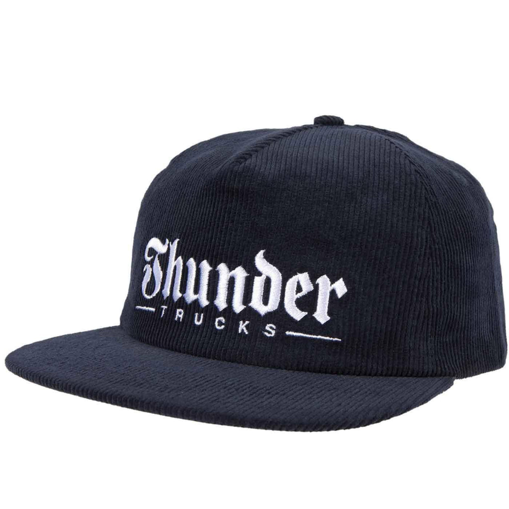 Thunder Script Cord Snap Back Cap Navy White  Thunder   