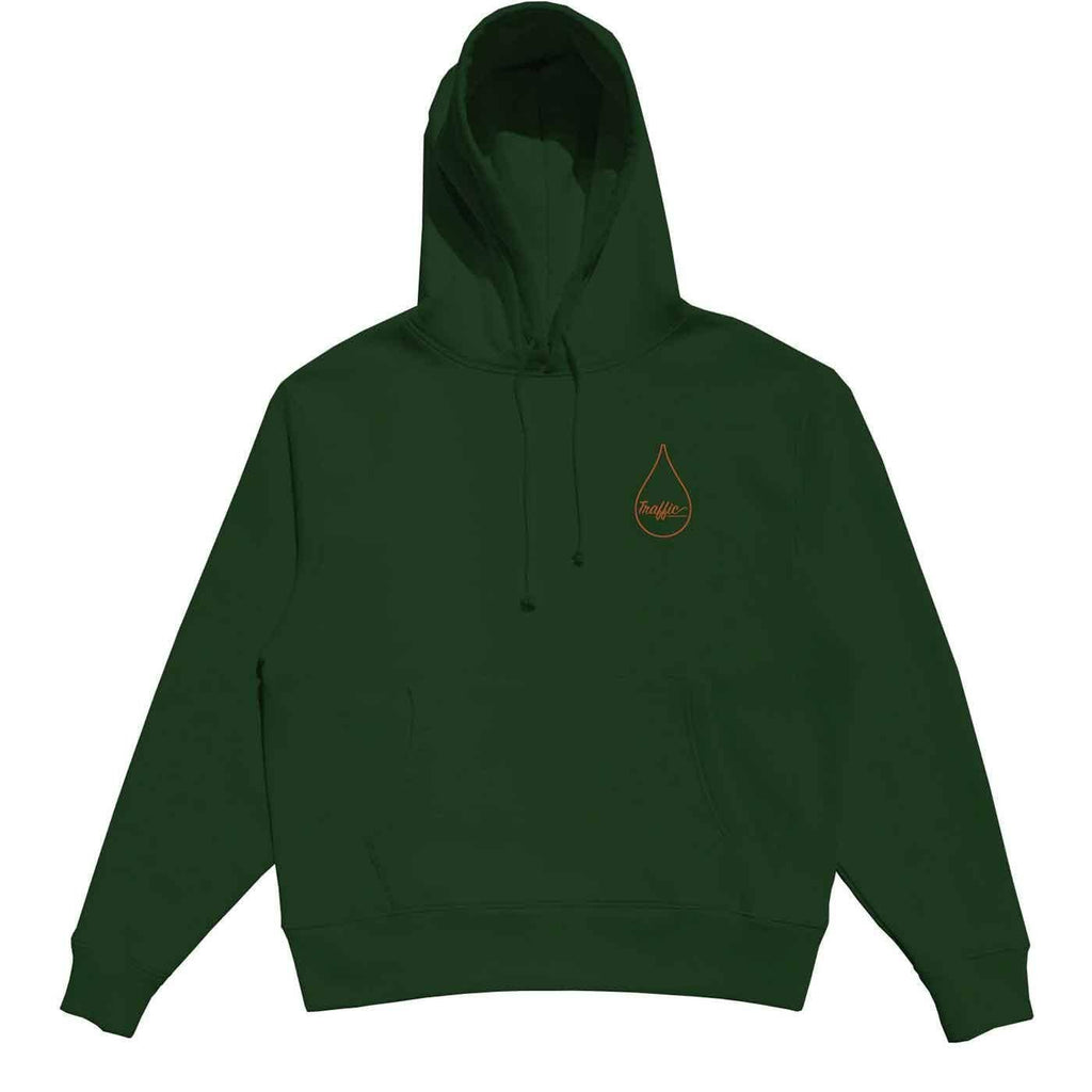 Traffic X Color Communications Drop Hooded Sweatshirt Forest Green  Traffic   