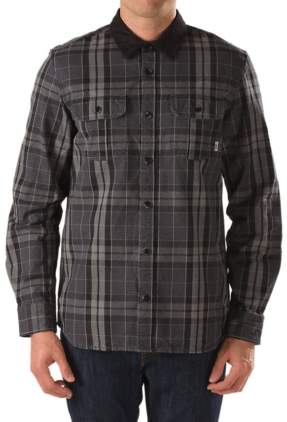 Vans Paseo Plaid Shirt New Charcoal  Vans   