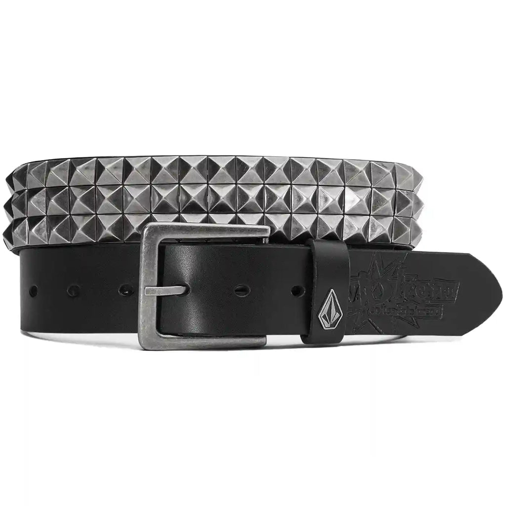 Volcom V-Ent Studded Leather Belt Black Handelsware Volcom   