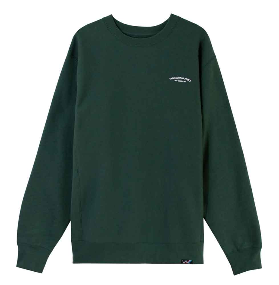 Wayward Banner Crewneck Sweater Alpine Green  Wayward   