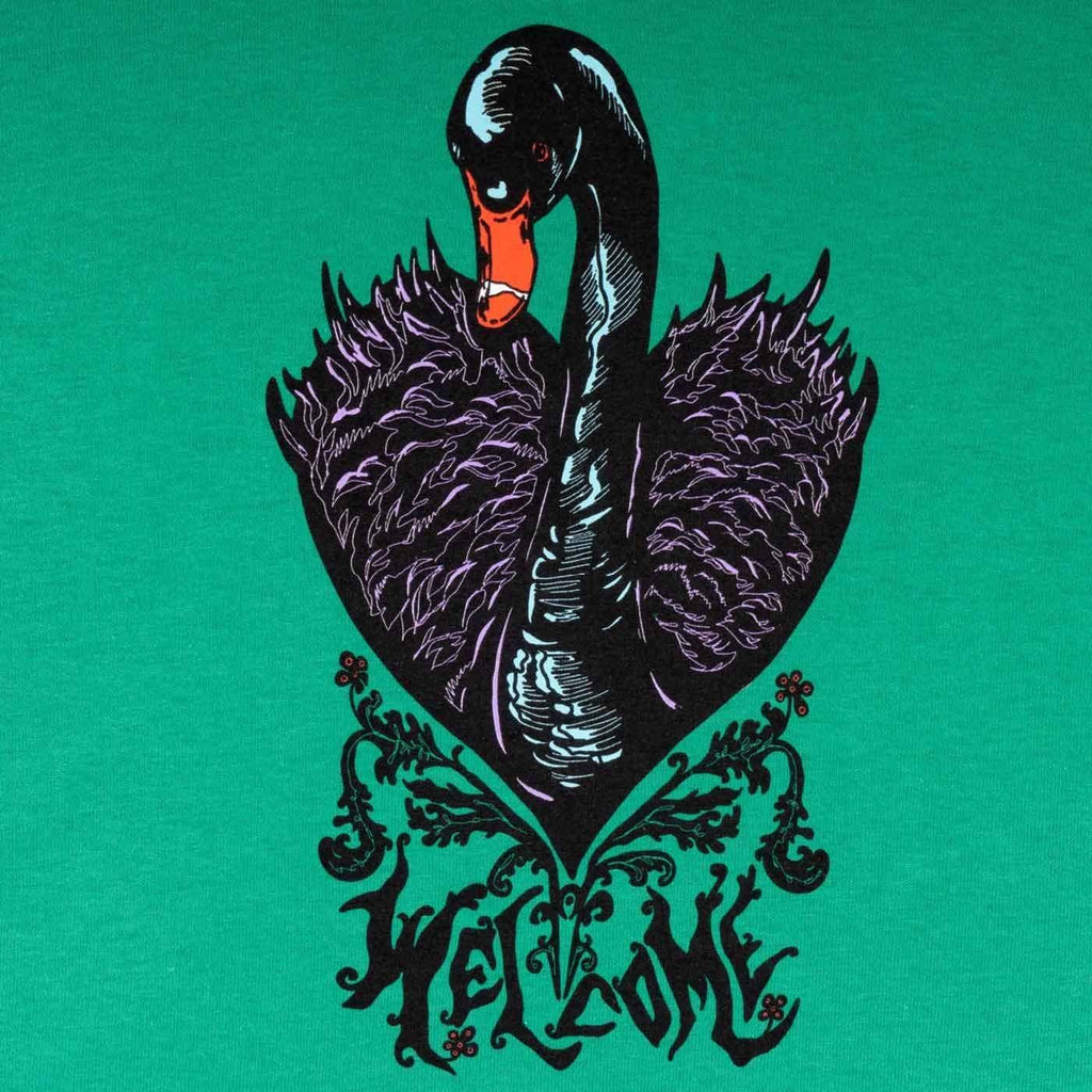 Welcome Black Swan T-Shirt Kelly Green  Welcome   