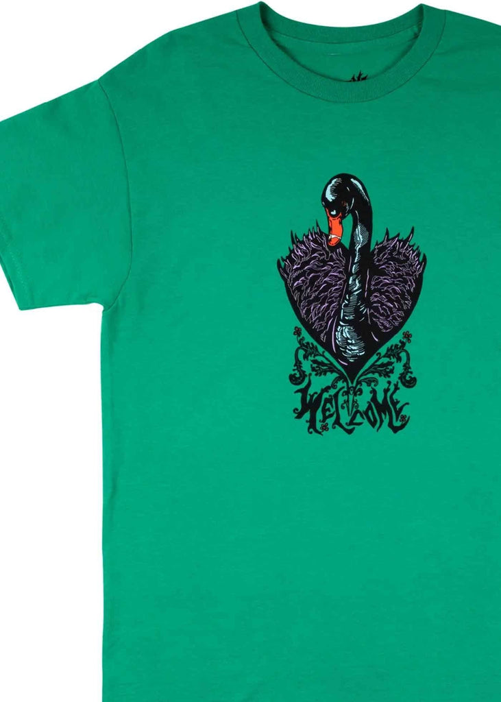 Welcome Black Swan T-Shirt Kelly Green  Welcome   