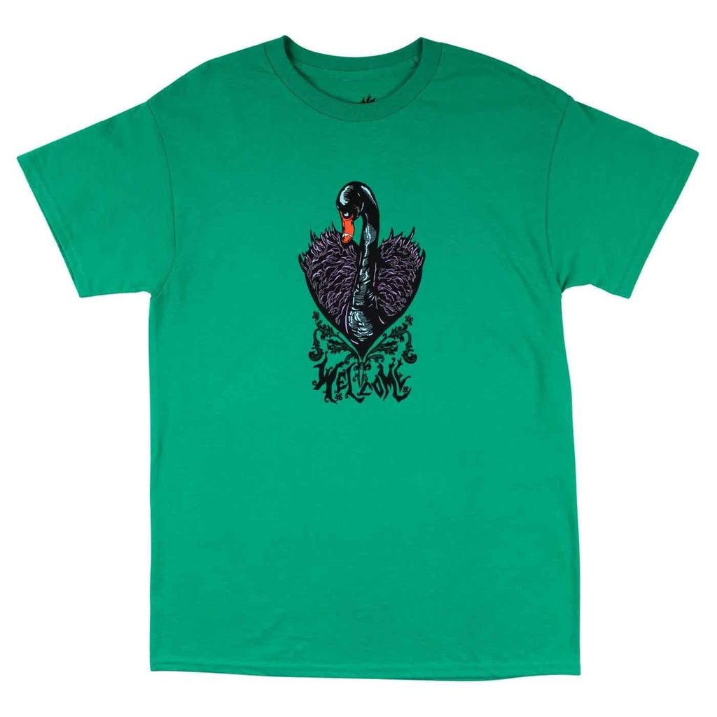 Welcome Black Swan T-Shirt Kelly Green  Welcome   