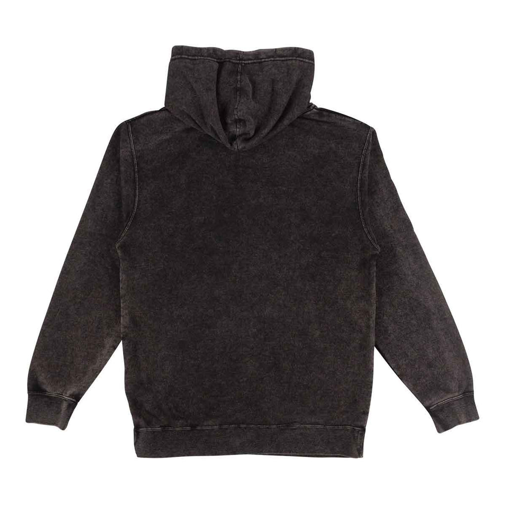 Welcome Burst Mineral Wash Hooded Sweatshirt Black  Welcome   