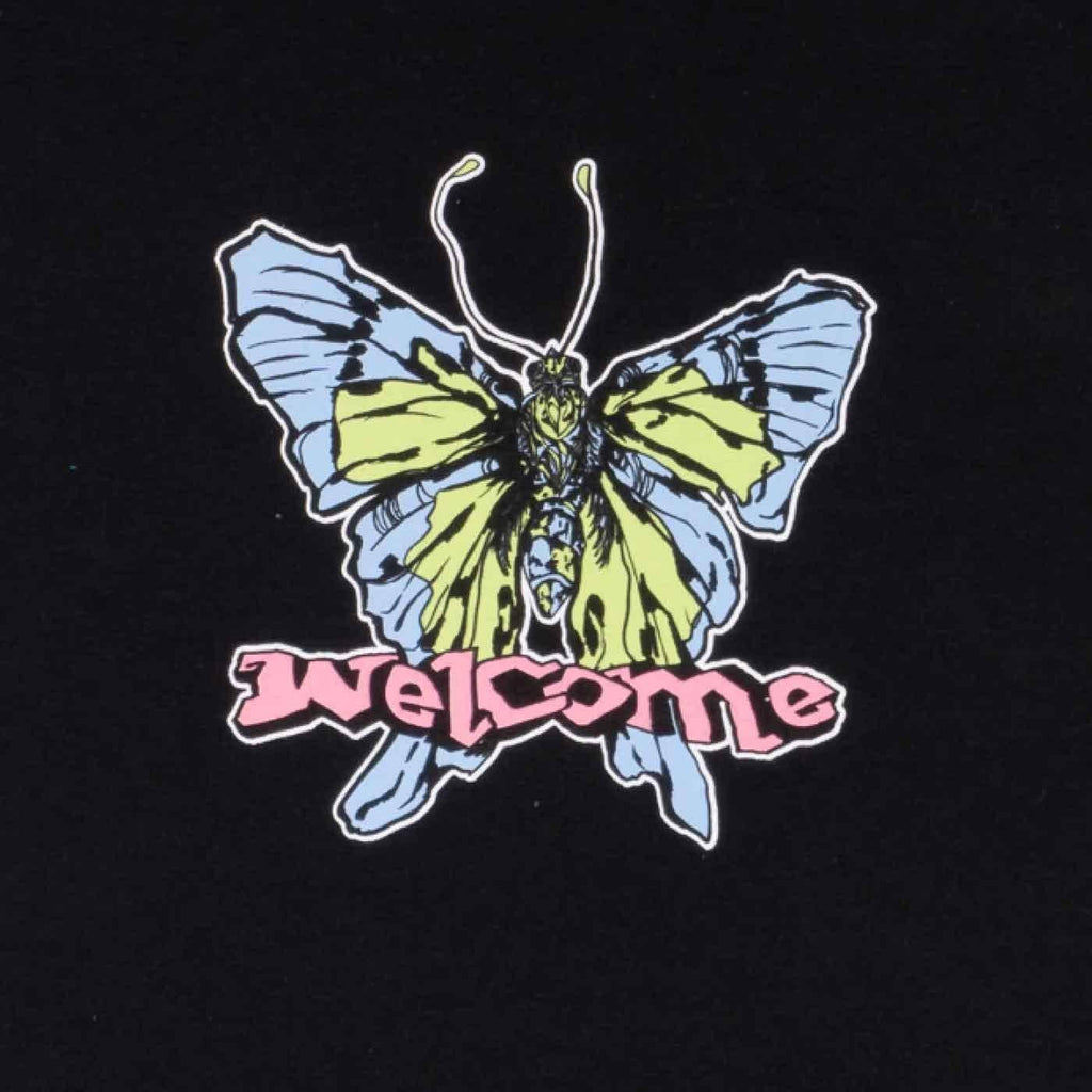 Welcome Butterfly T-Shirt Black  Welcome   