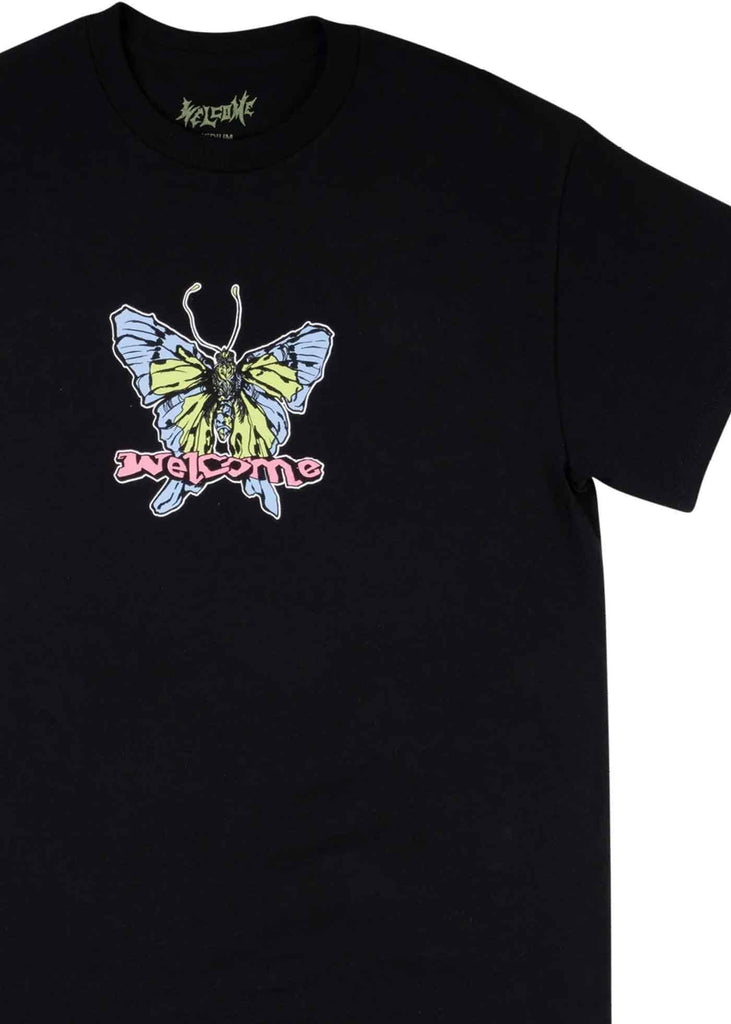 Welcome Butterfly T-Shirt Black  Welcome   