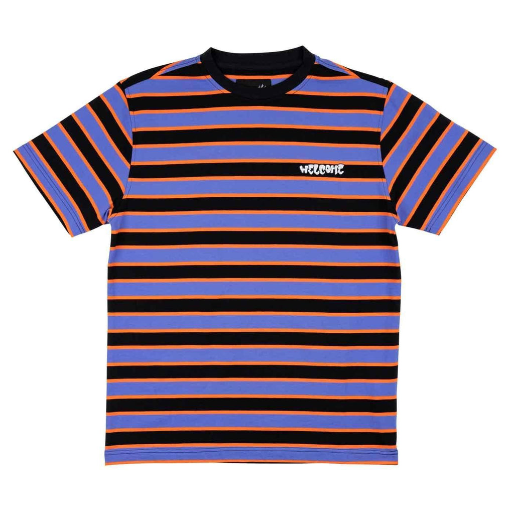 Welcome Cooper Striped Knit T-Shirt Baja Blue  Welcome   