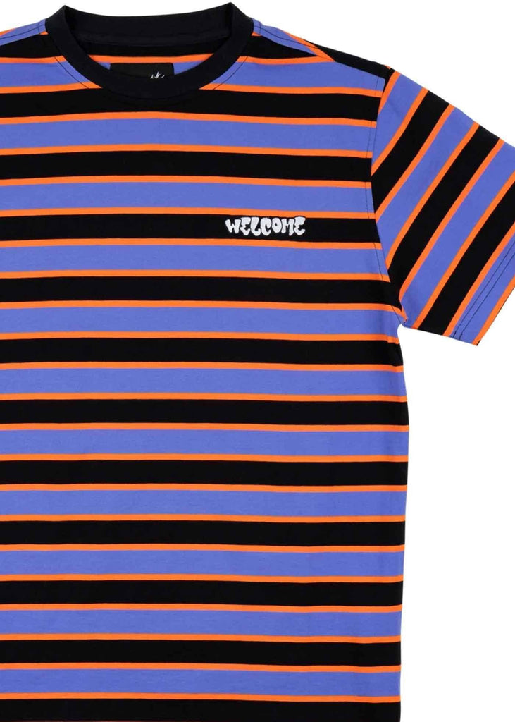 Welcome Cooper Striped Knit T-Shirt Baja Blue  Welcome   