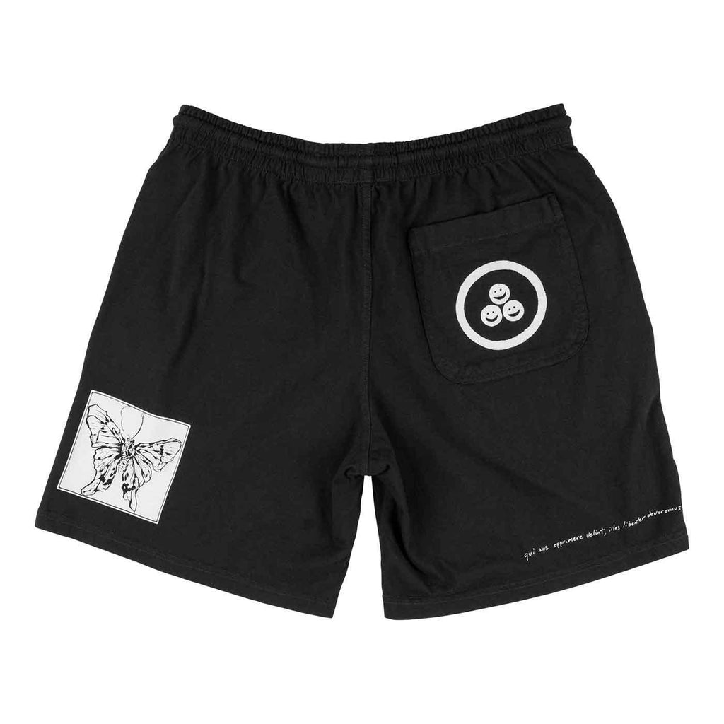 Welcome Excess Garment Dyed Elastic Short Black  Welcome   