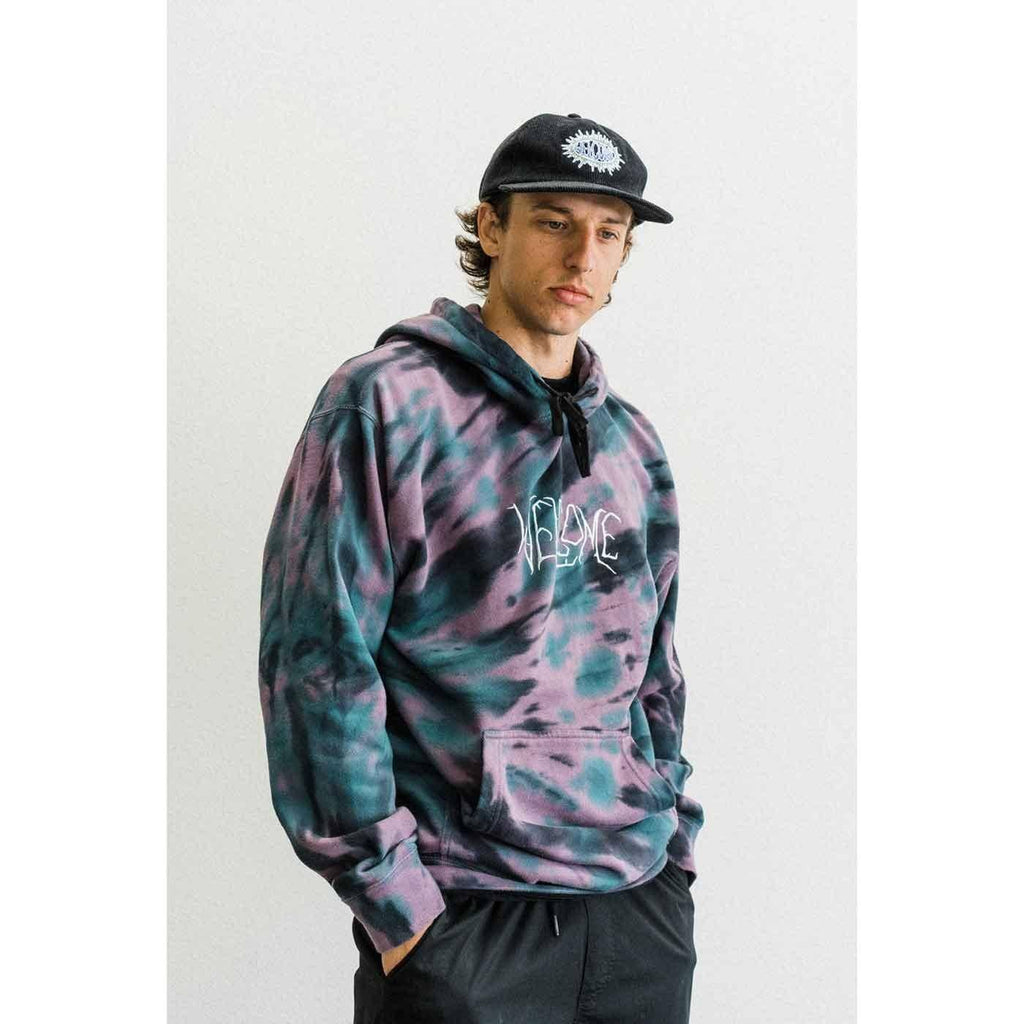 Welcome Exner Tie Dye Hooded Sweatshirt Moonscape Atlantic  Welcome   