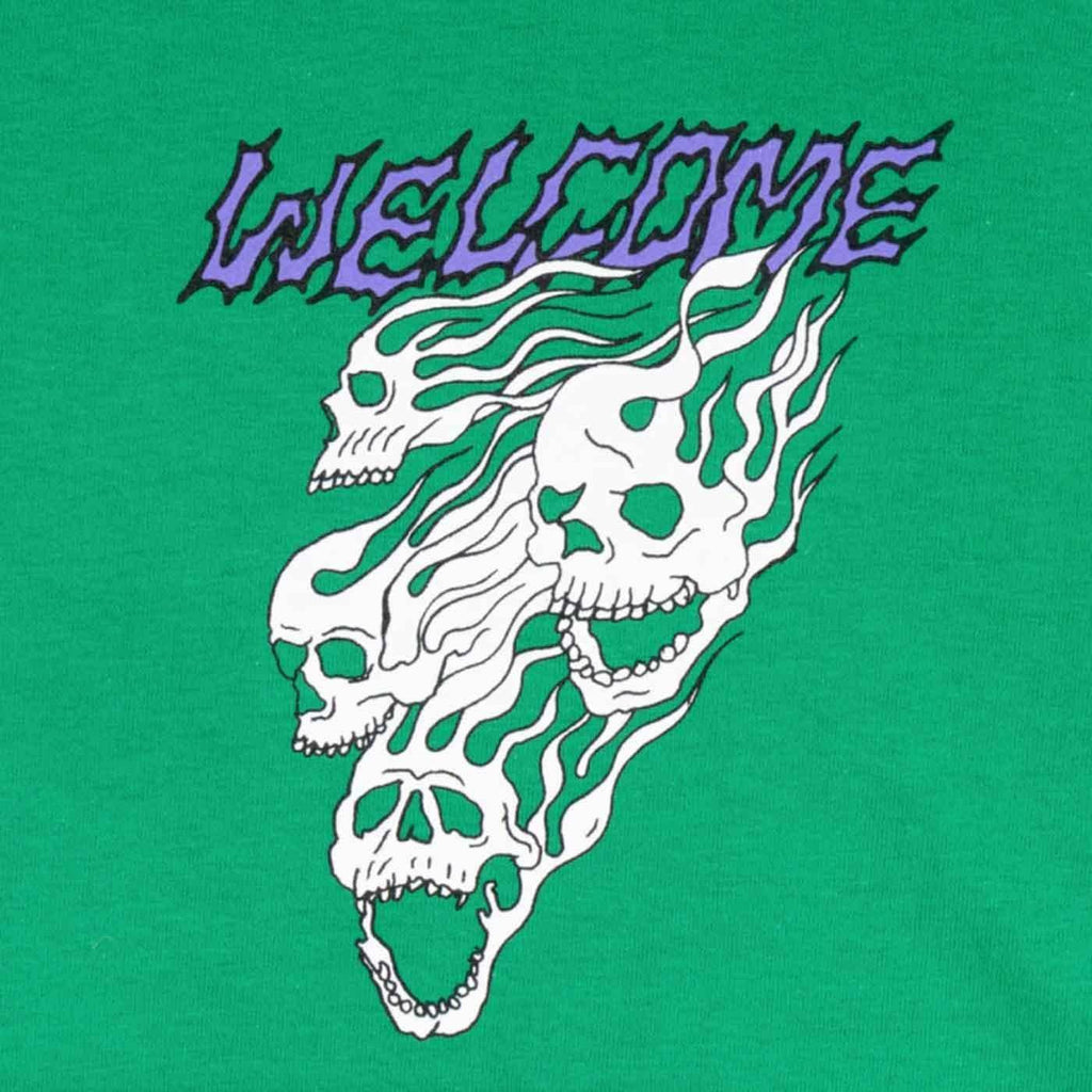 Welcome Flames T-Shirt Green  Welcome   