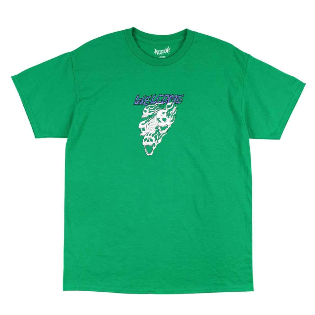 Welcome Flames T-Shirt Green  Welcome   