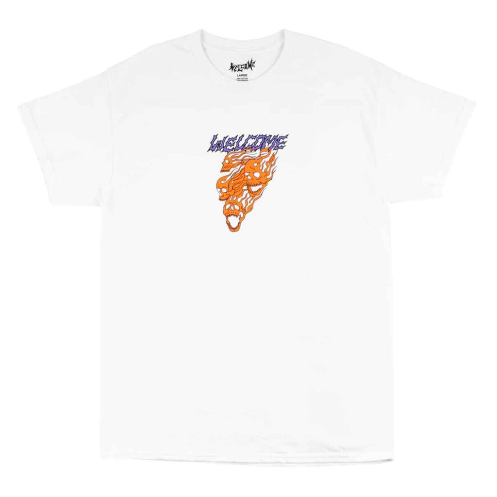 Welcome Flames T-Shirt White  Welcome   