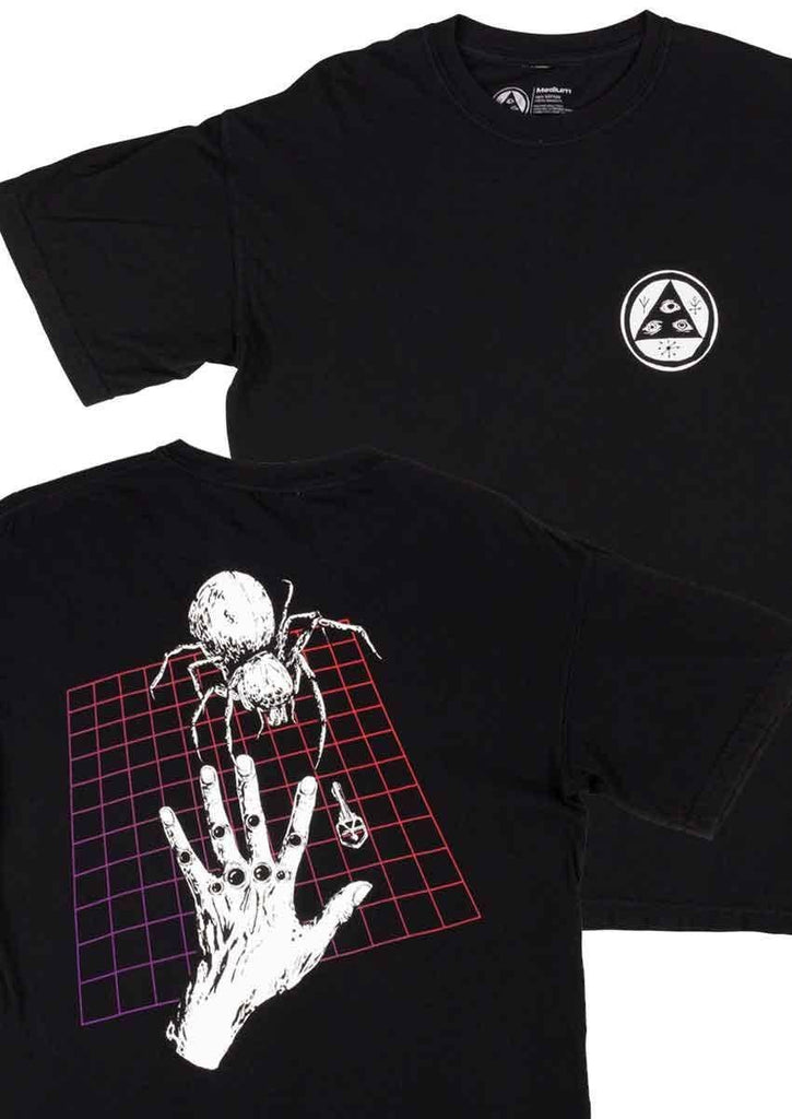 Welcome Gateway Garment Dyed T-Shirt Black Grid  Welcome   