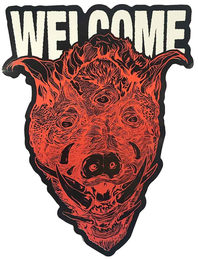 Welcome Hog Wild Sticker  Welcome   