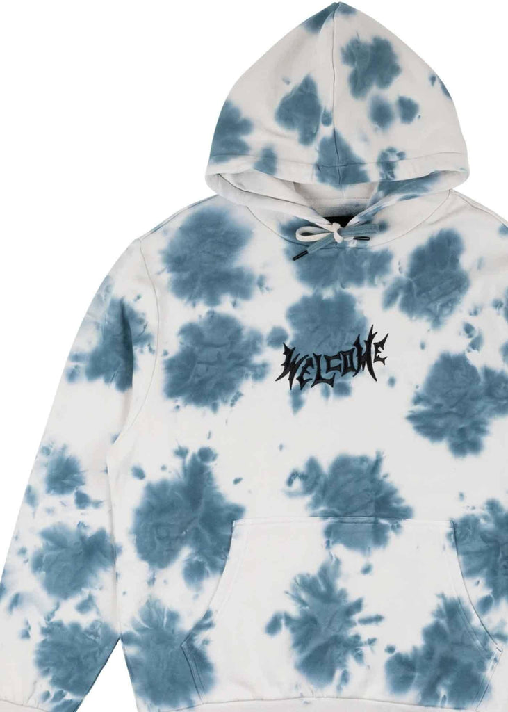 Welcome Ink Blot Tie Dye Hoodie Bone Mist  Welcome   