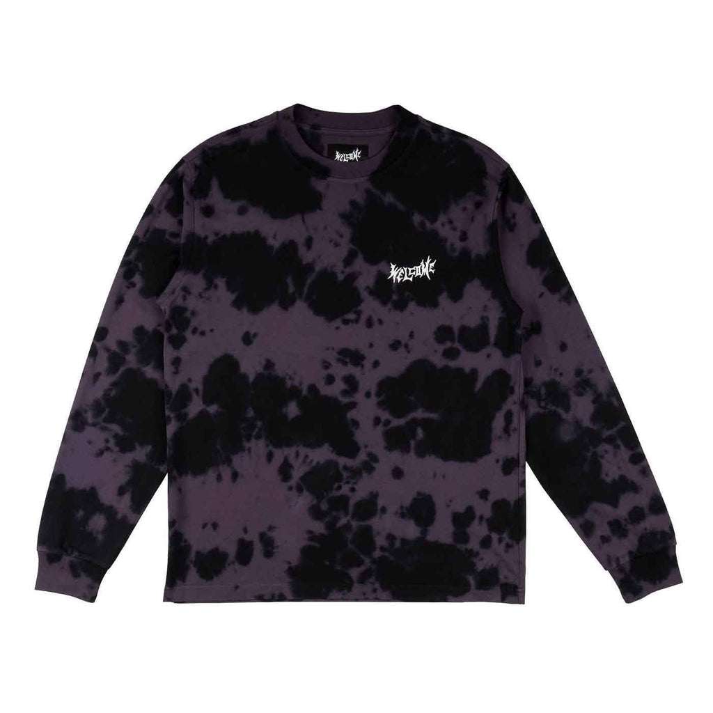 Welcome Inkblot Tie Dye Longsleeve Knit Shirt Nightshade  Welcome   