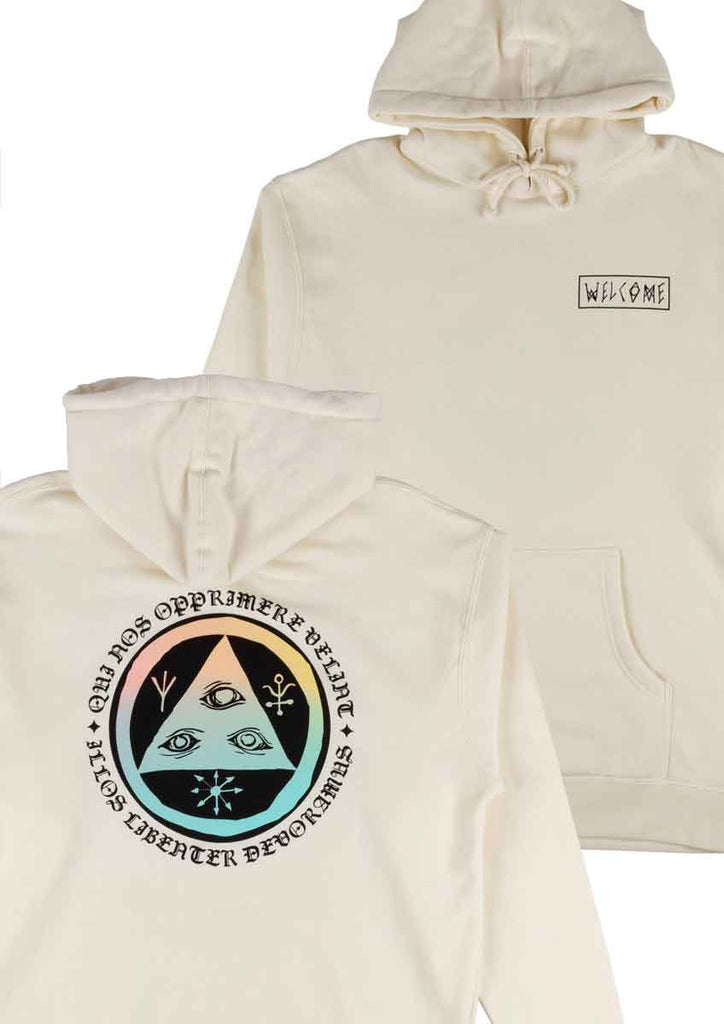 Welcome Latin Tali 2 Hooded Sweatshirt Bone Prism  Welcome   