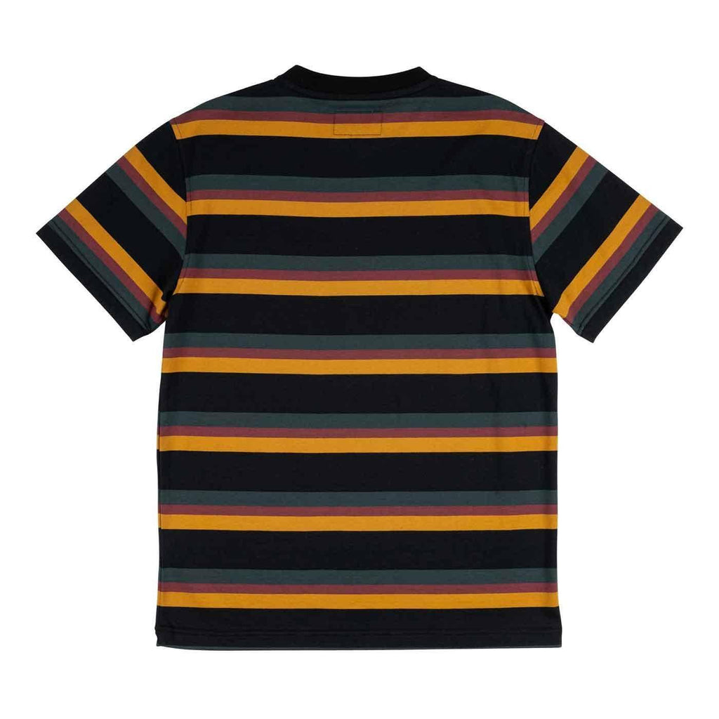 Welcome Medius Yarn Dyed Striped T-Shirt Black  Welcome   