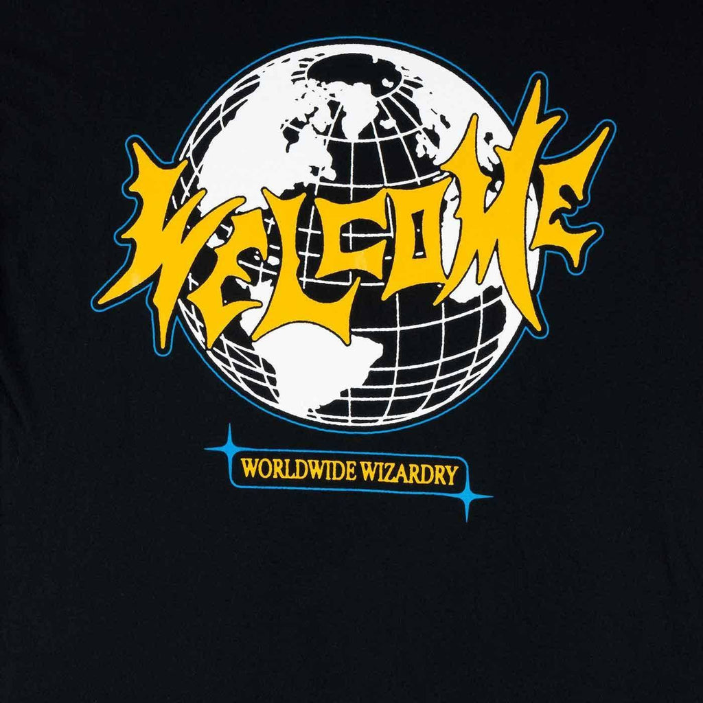 Welcome Mister Worldwide Garment Dyed T-Shirt Black  Welcome   