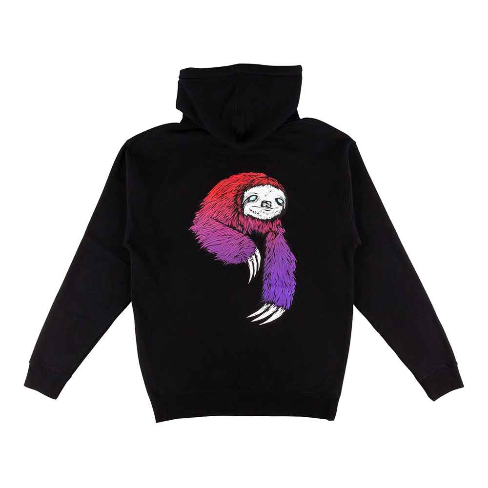 Welcome Sloth Hooded Sweatshirt Black Red Purple  Welcome   