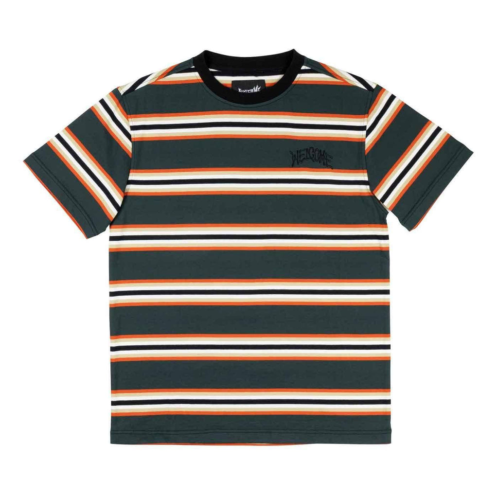 Welcome Thelema Yarn Dyed Striped T-Shirt Spruce  Welcome   