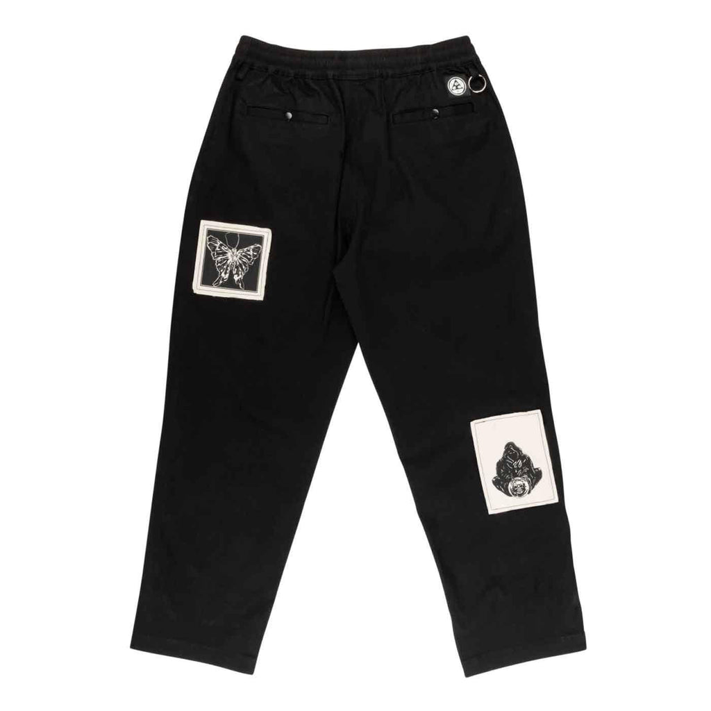 Welcome Volume Patch Elastic Waist Pants Black  Welcome   