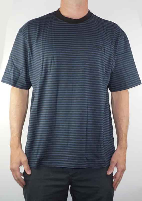 WKND Stripe T-Shirt Black Navy  WKND   