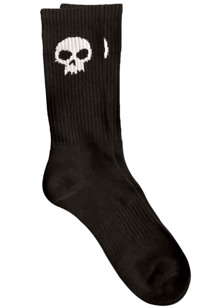 Zero Skull Crew Socks Black  Zero   